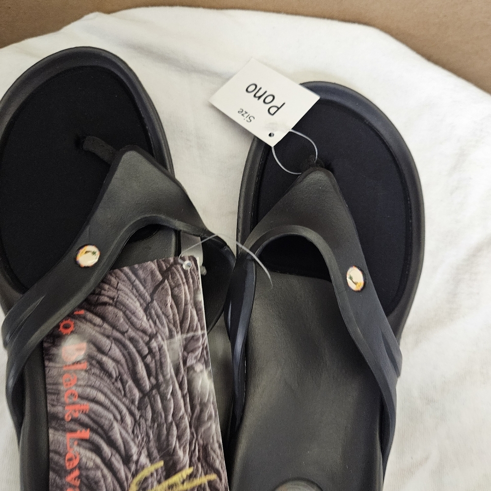 O ' o Black Lava Sandals Women Size 8 - Picture 14 of 16